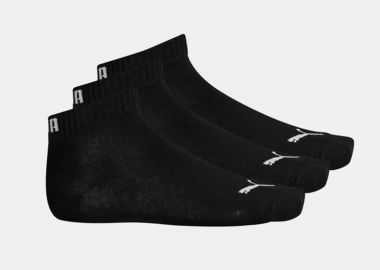 PUMA KIDS PLAIN SNEAKER QUARTER SOCKS 3 PACK ΜΑΥΡΟ - PUMA - 