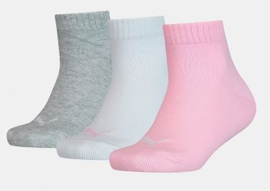 PUMA KIDS PLAIN SNEAKER QUARTER SOCKS 3 PACK ΠΟΛΥΧΡΩΜΟ - PUMA - 