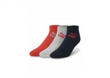 Puma Men's 3Pack Cotton Ankle Socks GrayRedNavy - Puma - 