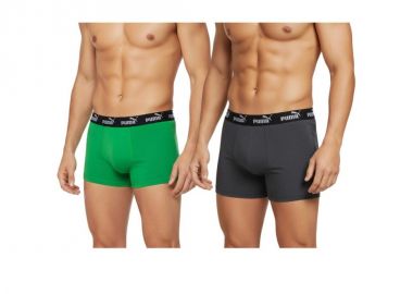 Puma men's boxer briefs 2Pack green gray comfortable cotton - Puma - 