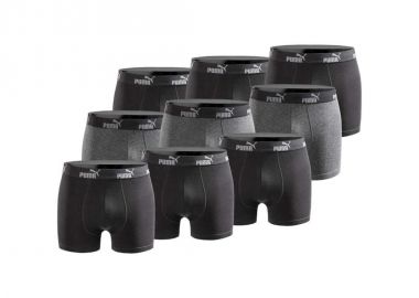Puma Men's Boxer Briefs 9Pack Black Gray Comfortable Cotton - Puma - 