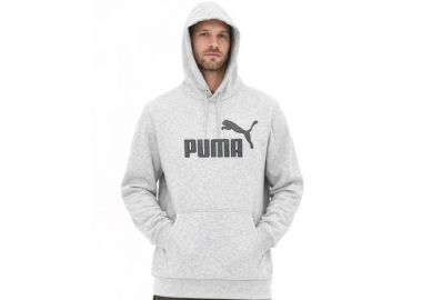 Puma men's gray fashionable cotton kangaroo sports hoodie - Puma - 