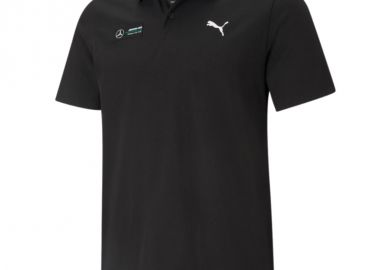 Puma Mercedes F1 Essentials Ανδρικό T-shirt Polo Μαύρο 599622-01 - Puma - 