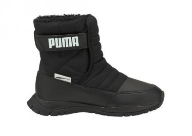 Puma Nieve Winter Παιδικές Μπότες Χιονιού με Σκρατς Μαύρες 380745-03 - Puma - 