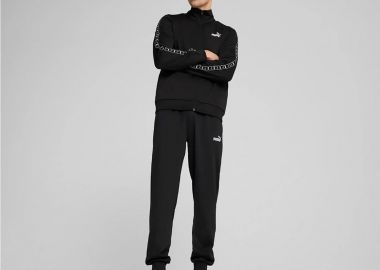 PUMA POLYESTER TAPE TRACKSUIT ΜΑΥΡΟ - PUMA - 