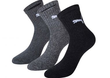 PUMA SHORT CREW 3PAIR SOCKS ΓΚΡΙ - PUMA - 
