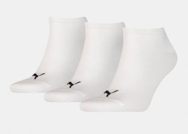 PUMA UNISEX PLAIN SNEAKER SOCKS 3 PACK ΑΣΠΡΟ - PUMA - 