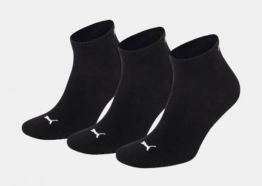 PUMA UNISEX QUARTER PLAΙΝ 3PAIR SOCKS ΜΑΥΡΟ - PUMA - 