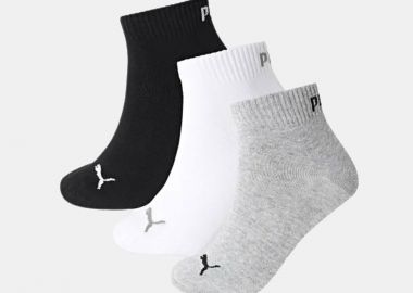 PUMA UNISEX QUARTER PLAΙΝ 3PAIR SOCKS ΠΟΛΥΧΡΩΜΟ - PUMA - 