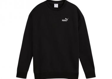 Puma Women's ESS Small No 11 Logo Relaxed Crew Sweatshirt Black 684975 01 - Puma - 