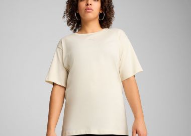 PUMA WOMEN'S ESSENTIALS RELAXED T-SHIRT ΑΣΠΡΟ - PUMA - 