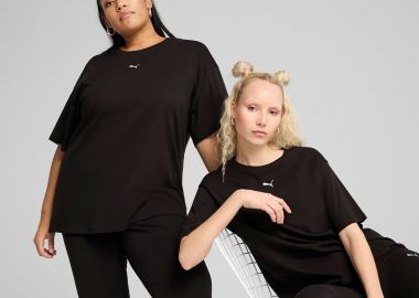 PUMA WOMEN'S ESSENTIALS RELAXED T-SHIRT ΜΑΥΡΟ - PUMA - 