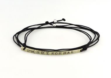 Quote Mini Wristlet 'I'M NOT NORMAL' -  - 
