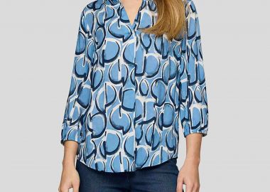 Rabe γυναικεία μπλούζα με all-over print - 55-114102 Γαλάζιο - RABE - 