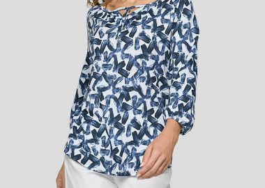 Rabe γυναικεία μπλούζα με all-over print - 56-121401 Μπλε Σκούρο - RABE - 