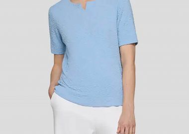 Rabe γυναικεία μπλούζα με waffle pattern - 56-118308 Μπλε - RABE - 
