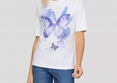 Rabe γυναικείο T-shirt με print - 56-114309 Λευκό - RABE - 