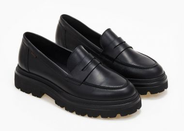 RAGAZZA Δερμάτινα chunky Loafers - 181 - Μαύρο - RAGAZZA - 