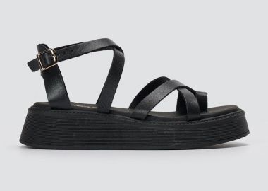 RAGAZZA Σανδάλια Flatform - 01237 - Μαύρο Ματ - RAGAZZA - 