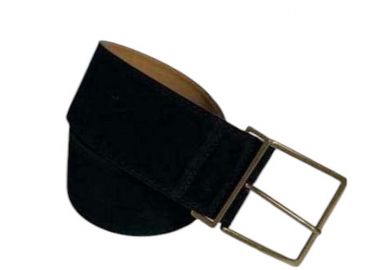 real leather suede ζώνη Basic μαύρο - PerfectDress.gr - 