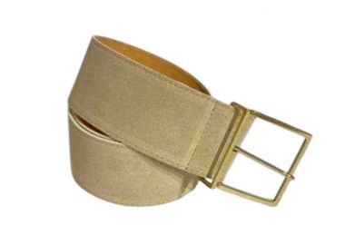 real leather suede ζώνη Basic μπεζ - PerfectDress.gr - 