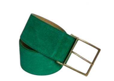 real leather suede ζώνη Basic σμαραγδί - PerfectDress.gr - 