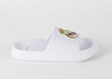 Real Madrid Logo Παιδικές Σαγιονάρες Καλοκαιρινές Λευκές Λευκό - Real Madrid - 