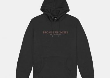 REBASE BRUSHED FLEECE HOODIE ΜΑΥΡΟ - REBASE - 