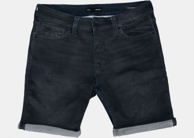REBASE JOGGER DENIM SHORTS ΜΑΥΡΟ - REBASE - 