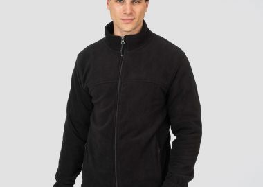 REBASE POLAR FLEECE FULL-ZIP TOP ΜΑΥΡΟ - REBASE - 
