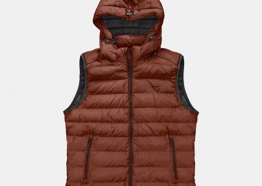 REBASE SLEEVELESS HOODED QUILTED JACKET - REBASE - 