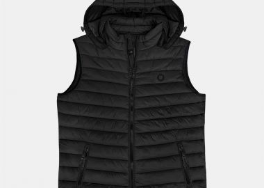 REBASE SLEEVELESS PADDED JACKET ΜΑΥΡΟ - REBASE - 