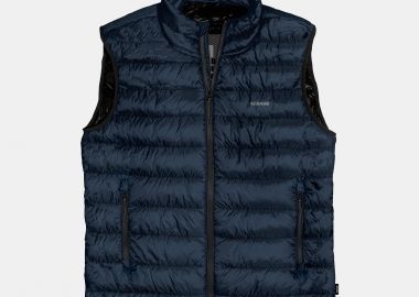 REBASE SLEEVELESS QUILTED JACKET ΜΠΛΕ - REBASE - 