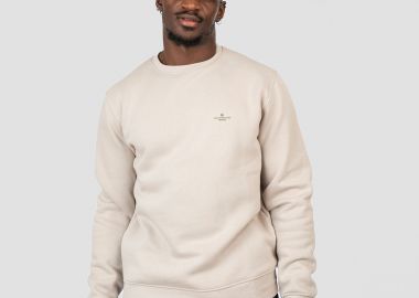 REBASE THIN HIGH DENSITY BRUSHED FLEECE CREWNECK TOP ΜΠΕΖ - REBASE - 