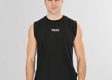 REBASE THIN HIGH DENSITY PRINT TANK TOP ΜΑΥΡΟ - REBASE - 
