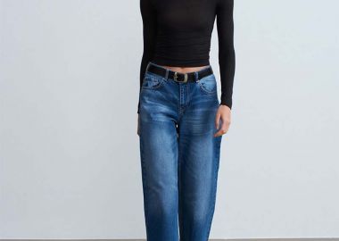 RED γυναικεία τζιν φαρδιά παντελόνα - SOU - 