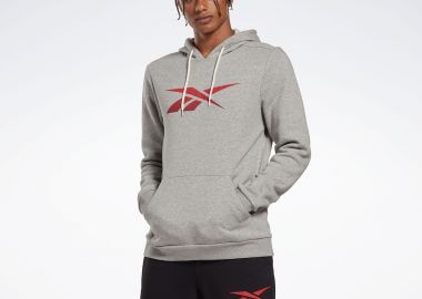 REEBOK IDENTITY FLEECE HOODIE ΓΚΡΙ - REEBOK SPORT - 