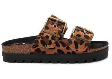 Refresh καμελ animal print σανδάλι 172862 - Refresh - 