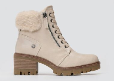 Refresh Μποτάκια με κορδόνια - 172911 - Beige Matte - Refresh - 