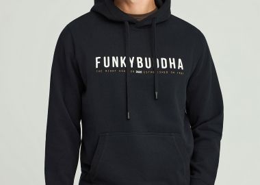 Regular fit φούτερ με κουκούλα και Funky Buddha κέντημα - FUNKY BUDDHA - 