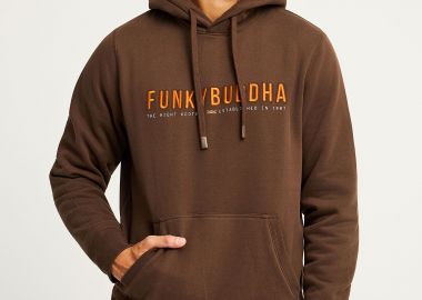 Regular fit φούτερ με κουκούλα και Funky Buddha κέντημα - FUNKY BUDDHA - 