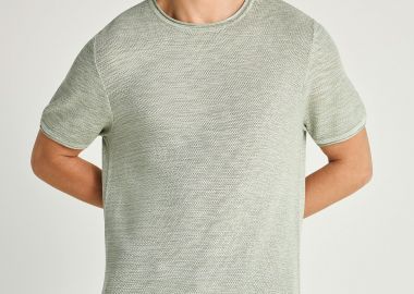 Regular fit garment dyed πλεκτή μπλούζα - FUNKY BUDDHA - 