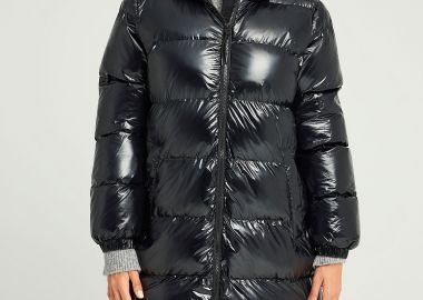 Regular fit μακρύ puffer μπουφάν με κουκούλα - FUNKY BUDDHA - 
