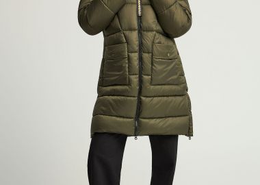 Regular fit μακρύ puffer μπουφάν με κουκούλα - FUNKY BUDDHA - 