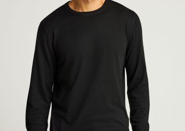 Regular fit πλεκτή μπλούζα σε μελανζέ πλέξη - FUNKY BUDDHA - 