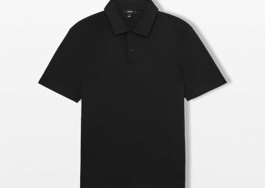 REISS Ανδρικό Μαύρο Air-Water Polo Shirt - REISS - 