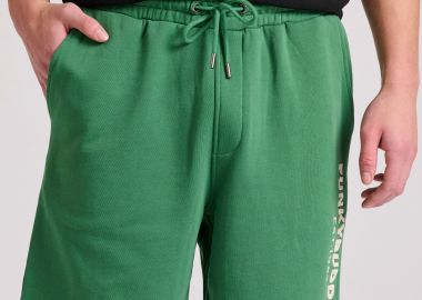 Relaxed fit αθλητική βερμούδα με branded κέντημα - FUNKY BUDDHA - 