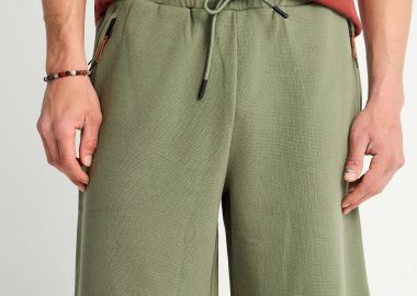 Relaxed fit αθλητική βερμούδα σε πικέ ύφανση - FUNKY BUDDHA - 