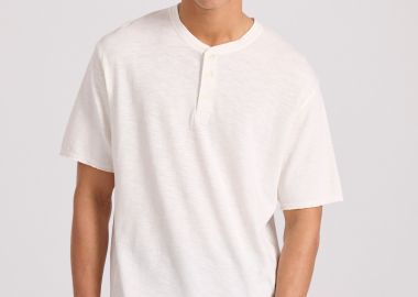 Relaxed fit βαμβακερό t-shirt από φλάμα - FUNKY BUDDHA - 