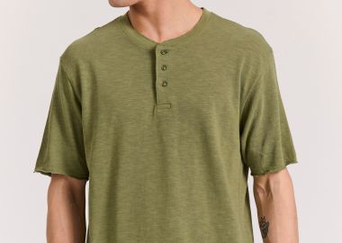 Relaxed fit βαμβακερό t-shirt από φλάμα - FUNKY BUDDHA - 